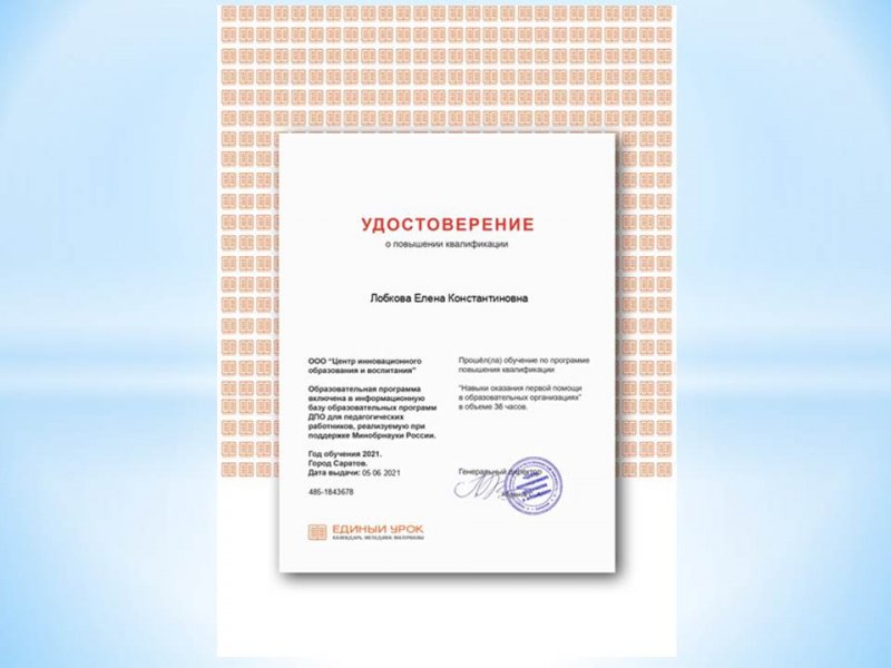 Курсовая подготовка