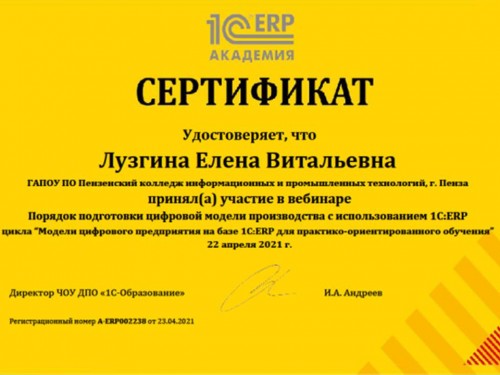 Участие в вебинарах