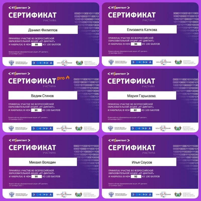 Участие в акции "ИТ-диктант"