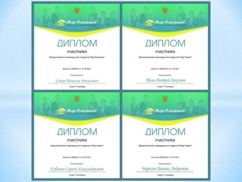 Участие в олимпиаде