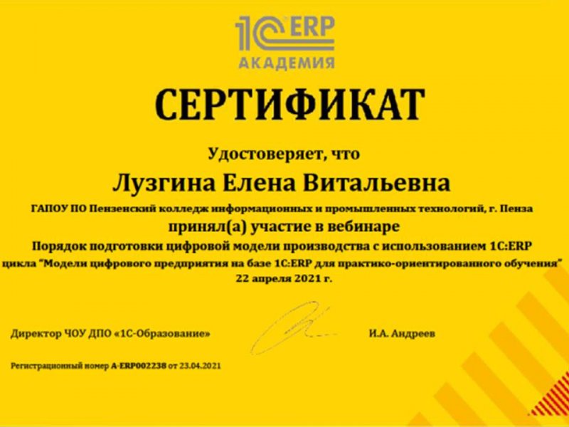 Участие в вебинарах