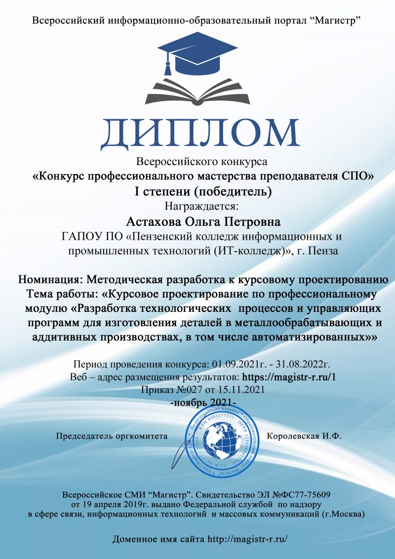 1 МЕСТО ВО ВСЕРОССИЙСКОМ КОНКУРСЕ 
