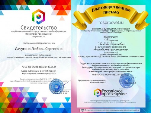 Публикация в журнале