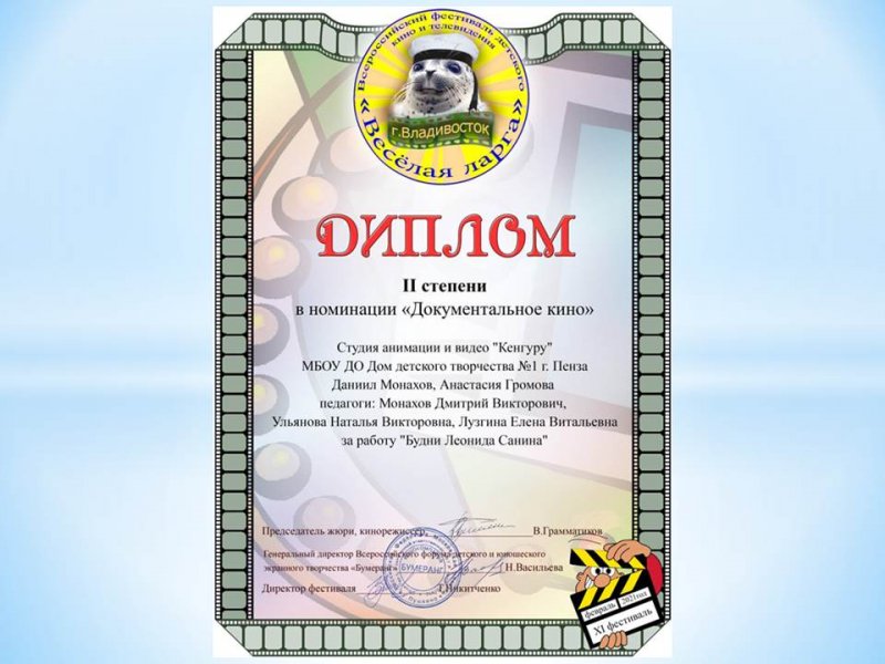 Участие в фестивале